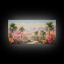 Flower Wall Art, Desert Landscape Wall Art, Mountain Art, Palm Trees Art, Tropical Art, Panoramic Art, Wall Art, Canvas Art, Landscape Art