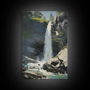Waterfalls Wall Art, Nature Art Print, Landscape Print, Canvas Print, Wall Art, Vertical Print, Travel Print, Teacher Gift, Farmhouse Art