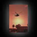 Helicopter, Chopper, Aviation Art, Helicopter Gifts, Canvas Print, Wall Hanging, Portrait Art, House Wall Art, Family Room Art, RV Decor