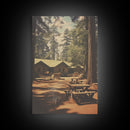 Camp Decor, Outdoor Wall Art, Cabin Wall Art, Canvas Print, Wall Hanging, Portrait Art, Teacher Gift, Apartment Wall Decor, Ranch Wall Art