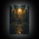 Creepy Wall Decor, Spooky Room Decor, Canvas Print, Wall Hanging, Portrait Art, Halloween Wall Decor, Dark Fantasy, Dark Wall Art