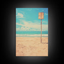 Beach Wall Art, Ocean Print, Minimalist Wall Art, Canvas Print, Wall Hanging, Portrait Art, Housewarming Gift, Living Room Wall Art