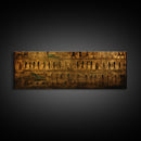 Egyptian Hieroglyphs, Framed Canvas Print, Unique Wall Art, Egyptian Inspired Wall Decor