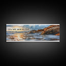 It Is Well With My Soul Beach & Coastal Canvas Wall Art, Christian Wall Art, Coastal Beach Painting, Farmhouse Beach Coastal Wall Art
