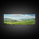 Italian Countryside Painting, Framed Canvas Print, Beautiful Scenic Panoramic Wall Art, Extra Wide Wall Decor, Guest Room Decor