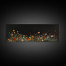 Bunch of Wild Flowers Under a Starry Night Sky, Boho Farmhouse, Eclectic Decor, Kitsch Wall Art, Modern Farmhouse Wall Art