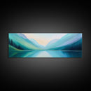 Emerald Green Landscape Painting Print, Framed Canvas Print, Original Artwork, Oil Painting Print, Landscape Wall Art, Panoramic Landscape