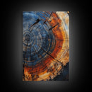 Tree Ring Framed Canvas Wall Art, Home Decor, Modern Farmhouse, Rustic and Eclectic, Kitsch Minimalist Home Decor, Living Room Wall Art