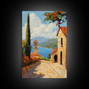 Positano Italy Canvas Print - Italy Oil Painting Print Wall Art - Amalfi Coast - Vacation Gift Idea - Travel Gift