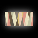 Mid Century Modern Abstract Geometric Shapes Wall Art, Diamonds and Chevrons, MCM Decor, Retro Living Room Art
