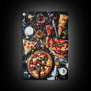 Italian Restaurant Wall Art, Retaurant Decor, Pizza Painting Canvas Print, Kitchen Wall Art, Kitchen Painting, Dining Room Decor