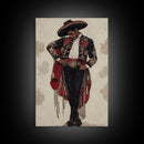 The Matador Oil Painting Canvas Print, Chicano Wall Art, Mexicano Decor, Mexican Inspired Wall Art