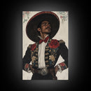 The Matador Painting Print, Chicano Art Framed Canvas Print, Traditional Mexican Wall Decor, Mexican Wall Art, Cultural Decor, Vibrant Decor
