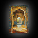 Painting Print of a Morrocan Scene, Moroccan Style Artwork, Moroccan Painting, Arabic Inspired Wall Art