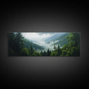 Emerald Green Mountain Landscape Wall Art Canvas Blue Ridge Mountains Print Extra Large Wall Art For Living Room Above Sofa