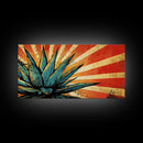 Blue Agave Pop Art Framed Canvas Print | Bar Decor | Bar Wall Art | Ready To Hang Wall Art | Home Decor | Office Decor | Agave Painting