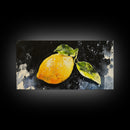 Lemon Painting Canvas Print - Kitsch Kitchen Decor - Eclectic Wall Art - Gift For Someone Who is Very random but likes lemons, like me