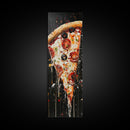 Pizza Painting Wall Art - Framed Canvas Print - Funky Kitchen Art - Kitsch Decor - Restaurant Wall Art