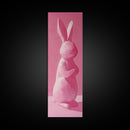 Abstract Painting Print of a Bunny Rabbit, Pink Wall Art, Preppy Wall Art, Gift For Her, Girl's Room Wall Art, Rabbit Painting, Girl Art