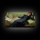 One Of Those Days, Conked Out On The Couch, Decadent Young Woman, Gilded Age Inspired Victorian Female Figure Wall Art