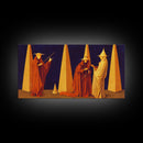 Spooky Victorian Occult Art, ready to hang canvas print, framed art, cool unique wall decor