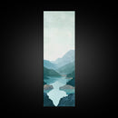 Misty River Landscape Canvas Print Smoky Mountain Art Coastal Wall Art Bedroom or Living Room Rustic Decor Panoramic Wall Piece