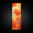 Vibrant Orange Poppy Flower Framed Canvas Print | California Poppy Art | Wildflower Painting | Botanical Prints | Rustic Decor | Bedroom Art