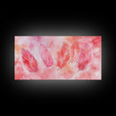 Soft Pink Feathers Canvas Print Whimsical Art Light Pink Wall Art Skinny Wall Art Minimalist Art Above Sofa Rustic Decor