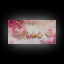 Gold Necklace Art Framed Canvas Print Pink Abstract Art Minimalist Art Light Pink Wall Art Boho Wall Art Bedroom Art Rustic Decor