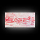 Floating Petals Canvas Print | Light Pink Wall Art | Romantic Minimalist Decor | Framed Canvas Print Gift Idea | Living Room Art