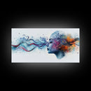 Vibrant Feminine Energy Canvas Print - Abstract Goddess Art Therapy Wall Decor - Whimsical Moody Brain Art for Home Office