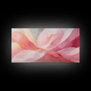 Abstract Floral Pink Canvas Print, Light Pink Wall Art Cottagecore Bedroom Decor, Minimalist Botanical Artwork Gift Living Room Design