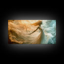 Flowing Fabric Spirit Framed Canvas Print, Zen Wall Art, Yoga Art, Goddess Art Print, Moody Art, Boho Wall Art, Pink Wall Art, Vertical Wall Art