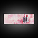 Pink Lipstick Art Canvas Print, Light Pink Wall Art, Feminine Abstract Painting, Modern Home Decor Piece for Bedroom or Bathroom