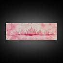 Pink Crown Canvas Print Minimalist Art Abstract Pink Wall Art Light Pink Bedroom Decor Princess Aesthetic Whimsical Art Wall Art