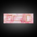 Golden Frames Canvas Print Light Pink Wall Art Minimalist Decor Modern Artistic Horizontal Artwork Boho Home Gift Idea