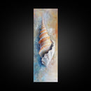 Spiral Shell Painting, Coastal Decor, Nautical Wall Art, Beach House Art, Textured Painting, Framed Canvas Print, Ocean Art