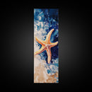 Starfish on Beach, coastal decor, nautical painting, beach house wall art, coastal cowgirl wall art, framed canvas print