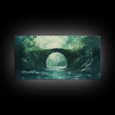 Dark Forest, Fantasy Art, Moody Art, Wabi Sabi Art, Extra Wide Art, Landscape Painting, Framed Canvas Print, Above Bed Wall Art