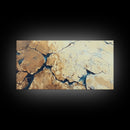 Cracked Earth, Abstract Painting, Earth Tones, Wabi Sabi Art, Minimalist Decor, Extra Wide Art, Framed Canvas Print, Rustic Art