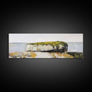 Coastal Rock Formation Canvas Print - Minimalist Seascape Wall Art, Neutral Home Decor, Nature Inspired Living Room Art,