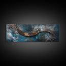 Industrial Wall Art, Dark Texture Painting, Masculine Decor, Framed Canvas Print, Office Artwork, Rustic Metal Art