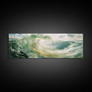 Ocean, Wave, Green, Storm, Canvas Print, Coastal Art, Nautical Wall Art, Living Room Decor, Dynamic Abstract Seascape Painting