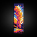Fiery Eruption, Abstract Explosion, Framed Canvas Print, Nature Power Art, Bold Statement Wall Art, Home Office Decor, Modern Art