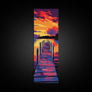 Sunset Dock, Lakeside Wall Art, Peaceful Canvas Print, Beach House Decor, Summer Home Art, Living Room Wall Art, Tranquil Artwork