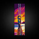 Swing Rope, Nautical Wall Art, Sunset Canvas Print, Coastal Home Decor, Beach House Art, Living Room Artwork, Boho Aesthetic