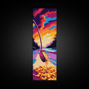 Golden Flow, Surreal Art, Fantasy Landscape, Vibrant Painting, Canvas Print, Unique Wall Art, Living Room Decor, Bold Colors