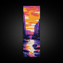Canyon Sunset, Bridge Wall Art, Vibrant Nature, Travel Decor, Canvas Print, Living Room Art, Warm Color Palette, Gift Idea