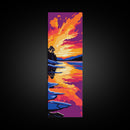 Fire Sky, Fiery Sunset, Vibrant Landscape, Dramatic Wall Art, Canvas Print, Living Room Decor, Abstract Nature, Bold Colors