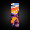 Mountain Reflection, Sunset Lake, Vibrant Wall Art, Peaceful Landscape, Canvas Print, Living Room Decor, Nature Inspired